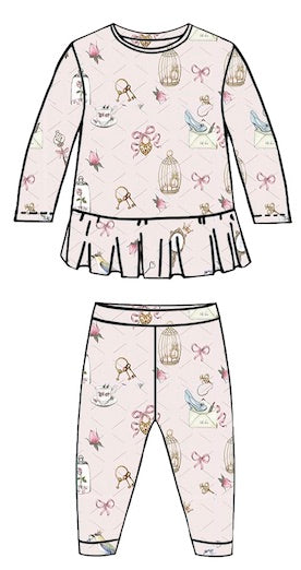 PIJAMA MANGA LARGA PARA NIÑA ROSIE 7-8