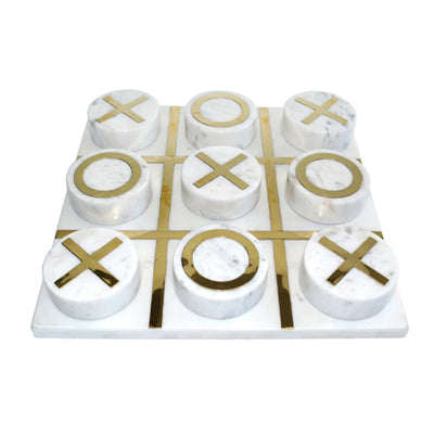 TABLERO DECORATITO 12X12 TIC-TAC-TOE BLANCO/DORADO TABLERO DECORATITO 12X12 TIC-TAC-TOE BLANCO/DORADO