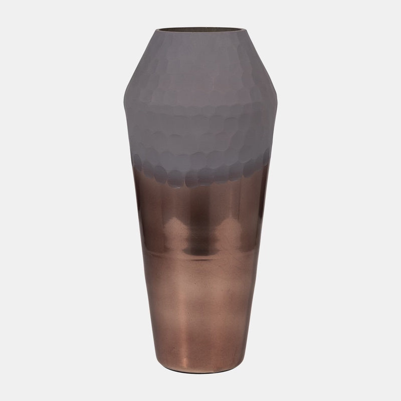 JARRÓN DE VIDRIO 17"  2-TONE-METALLIC