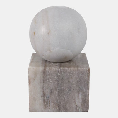 CANDELABRO BALL ON CUBE 7X4"-MULTICOLOR