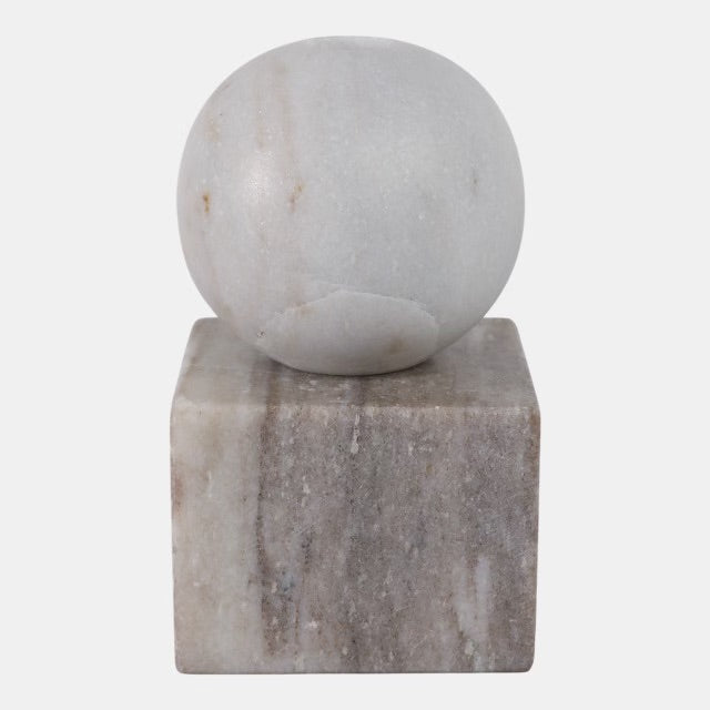 CANDELABRO BALL ON CUBE 7X4"-MULTICOLOR