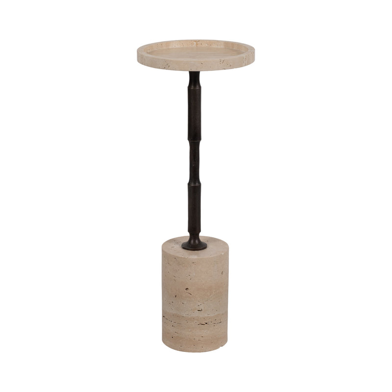 MESA DECORATIVA CORTA DE TRAVERTINE 24"