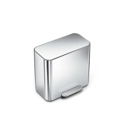 15L BASURERO CON DOBLE COMPARTIMENTO BRUSHED STAIN