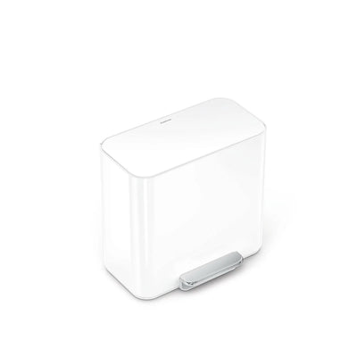 15L BASURERO CON DOBLE COMPARTIMENTO-WHITE