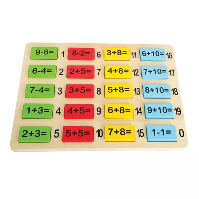 TABLA DE OPERACIONES MATEMATICAS JUGUETE EDUCATIVO DE AZULEJOS DE NUMEROS MATEMATICOS