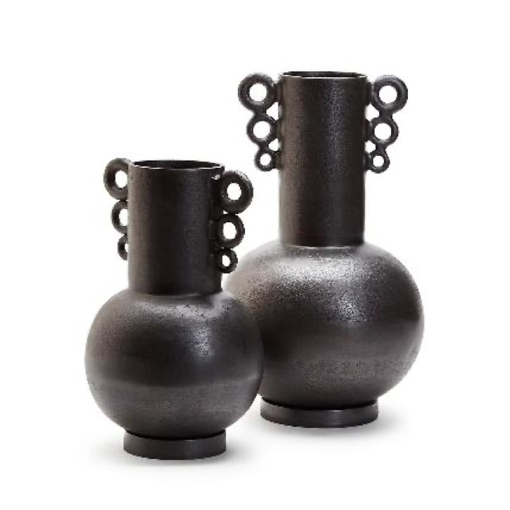 SET DE  2 JARRONES DECORATIVOS -NEGRO SET DE  2 JARRONES DECORATIVOS -NEGRO