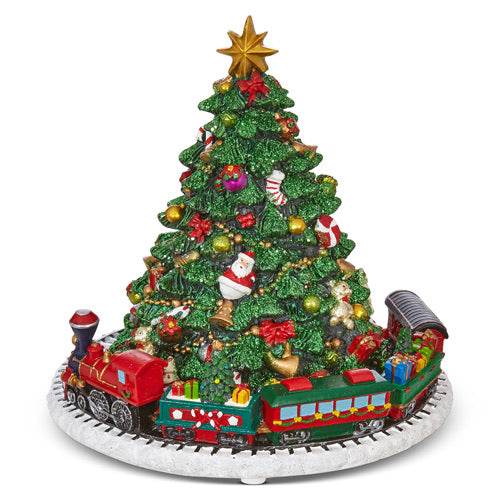 ADORNO DE ÁRBOL DE NAVIDAD MUSICAL CON TREN