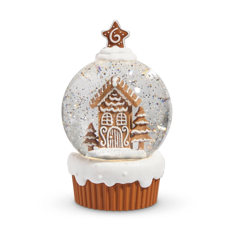 CUPCAKE ILUMINADO DE JENGIBRE DE 19 CM CON PURPURINA EN ESPIRAL
