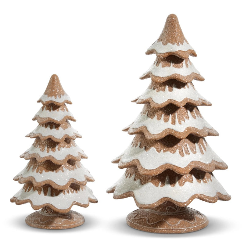 SET DE ARBOL NAVIDEÑO DECORATIVO DE JENGIBRE  14" 2 PCS