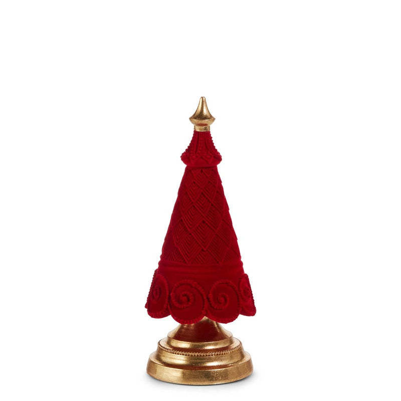 ARBOL NAVIDEÑO FLOCKED 11.5"-RED