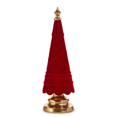 ARBOL NAVIDEÑO FLOCKED 16.5"-RED