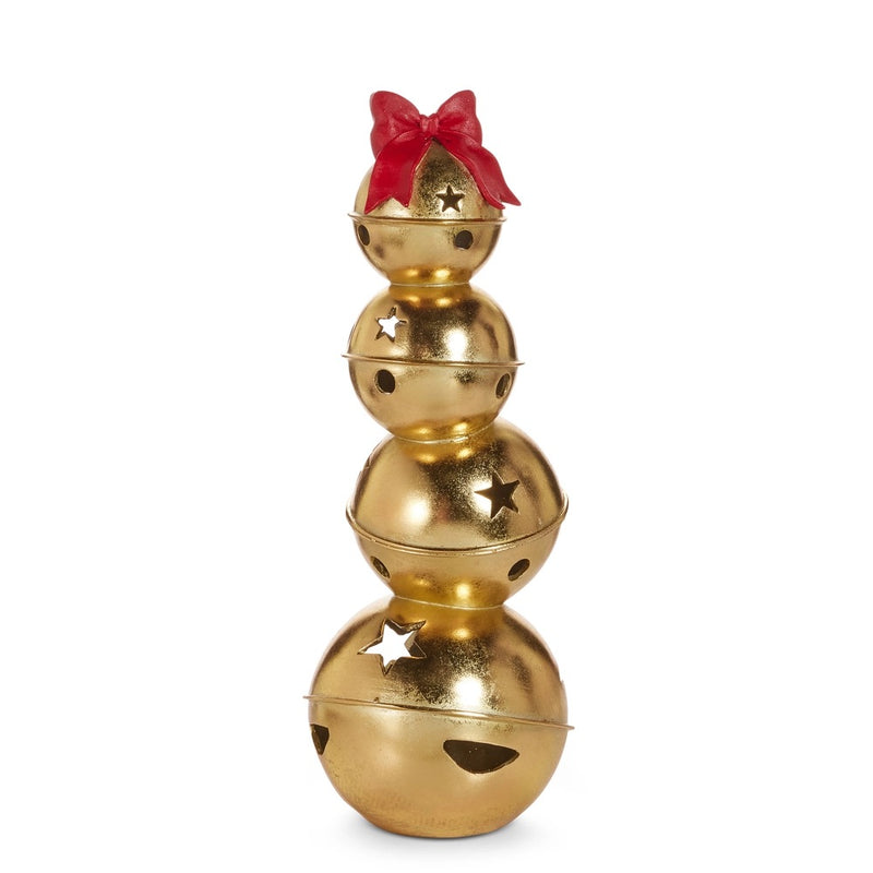 BOLAS NAVIDEÑAS APILADAS-GOLD 21.25"