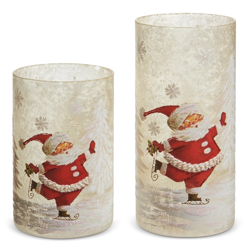 RECIPIENTE-SKATING SANTA 8"