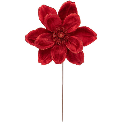 FLOR RED VELVET MAGNOLIA DECORATIVA 23"