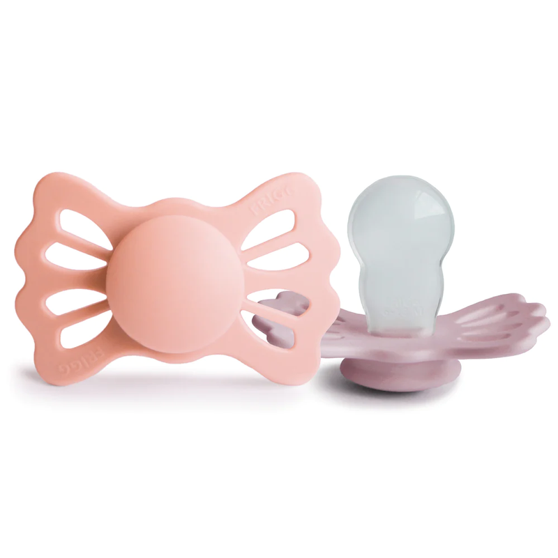 SET DE 2 CHUPETES DE SILICONA SIMETRICO (PRETTY IN PEACH/PRIMROSE) T 2