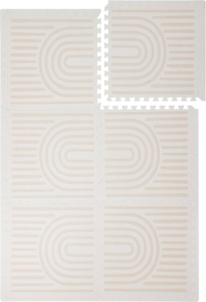 TODDLEKIND ALFOMBRA DE JUEGO SERIE LINEAL CREMA/BLANCO