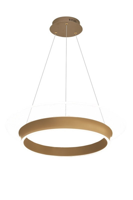 Lampara acrilica Led Colgante, SMD,47W,5500lm, 3000K,Dorado