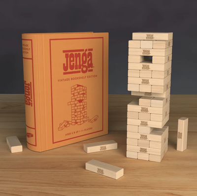 JUEGO DE MESA JENGA- VINTAGE BOOKSHELF EDITION