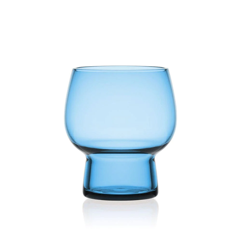 SET DE 4 VASOS DOBLES ANTIGUOS DE 14OZ - AZUL