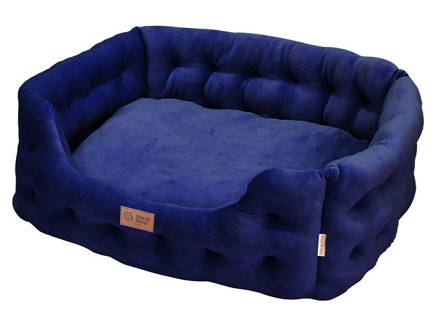 Cama para Perro AZUL MARINO - Talla M (70x50x30cm)