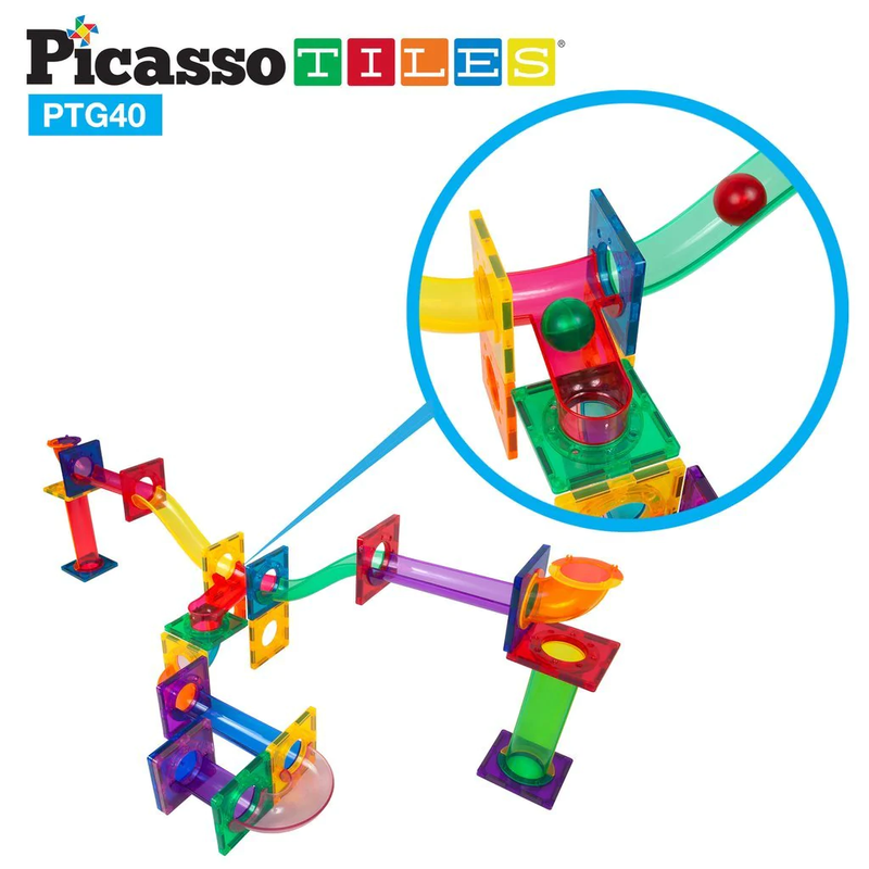 SET DE 40 PIEZAS -  MARBLE RUN MAGNETICO