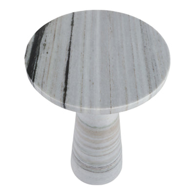 MESA ACENTUAL DE MÁRMOL PANDA STONE DE 22", MULTICOLOR
