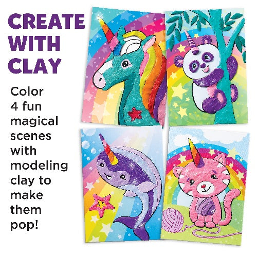 FABER CASTLE-KIT DE ARCILLA Y PLANTILLAS-UNICORN AND FRIENDS