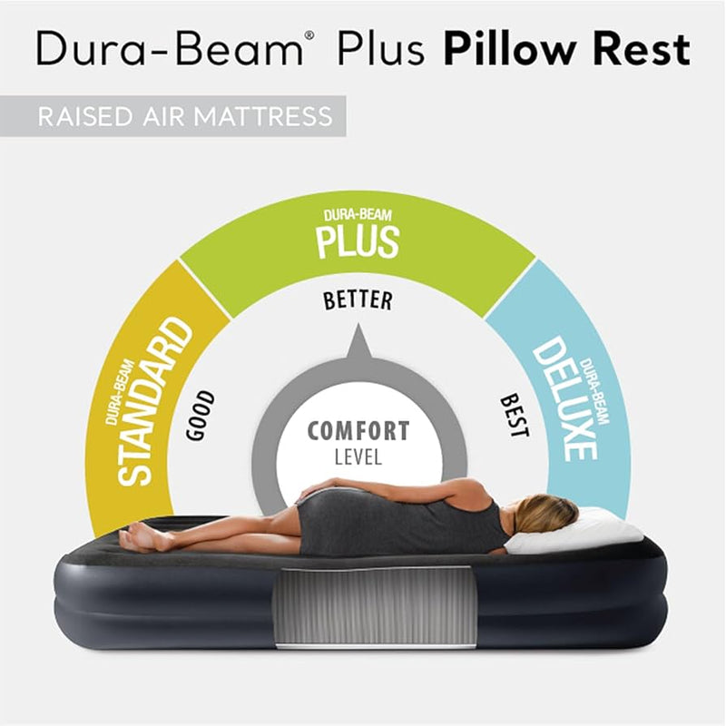 INTEX COLCHON INFLABLE CON BOMBA INTEGRADA Y ALMOHADA