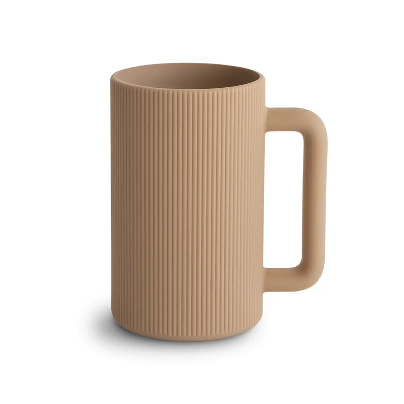 TAZA DE ENJUAGUE DE BAÑO PARA BEBE SILICONA - NATURAL