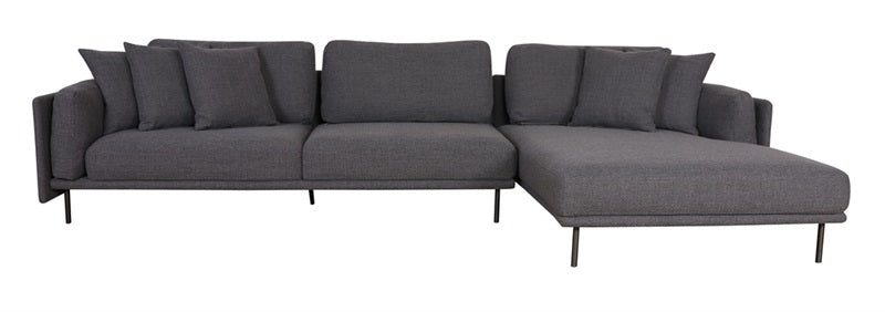 SET SOFA SECCIONAL GRIS OSCURO