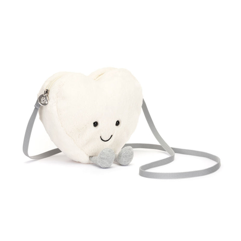 BOLSO DE CORAZON CREMA