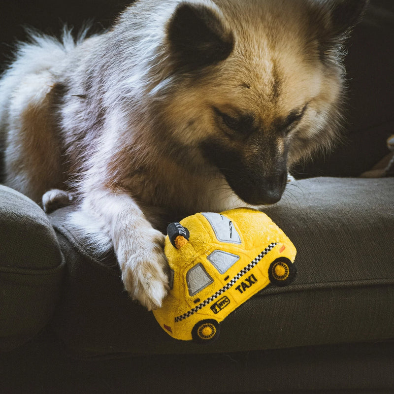 TAXI JUGUETE DE PERRO-AMARILLO