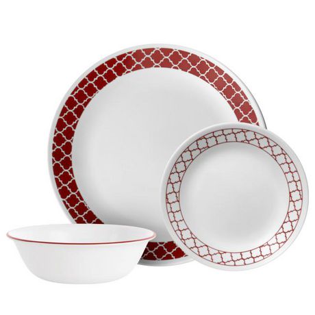 CORELLE CLÁSICA SET DE 12 PZAS.CRIMSON TRELLIS – Kennedy Home