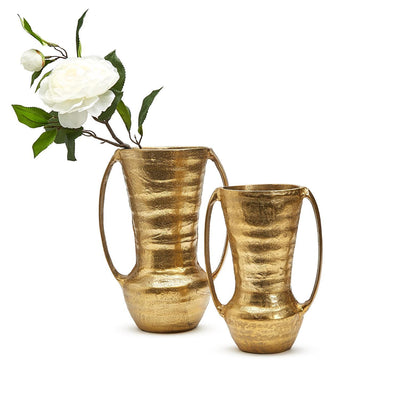 SET DE 2 JARRONES DECORATIVOS -DORADO