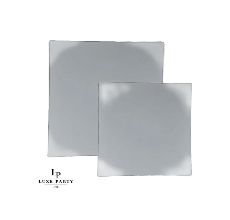 SET DE PLATOS DECORATIVO CUADRADO 8"-GRIS