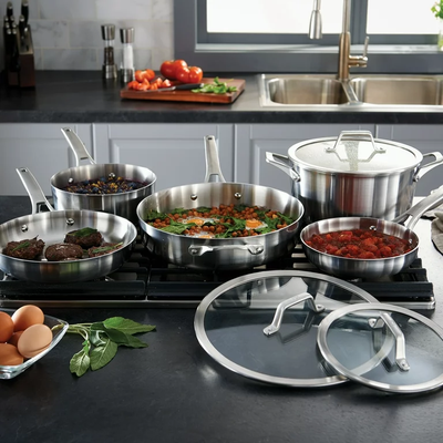 SET DE UTENCILIOS DE COCINA DE 8PC DE ACERO INOXIDABLE - PLATEADO