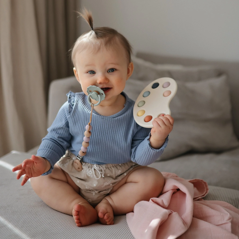 JUGUETE PRENSA CON DISEÑO DE PALETA DE PINTAR