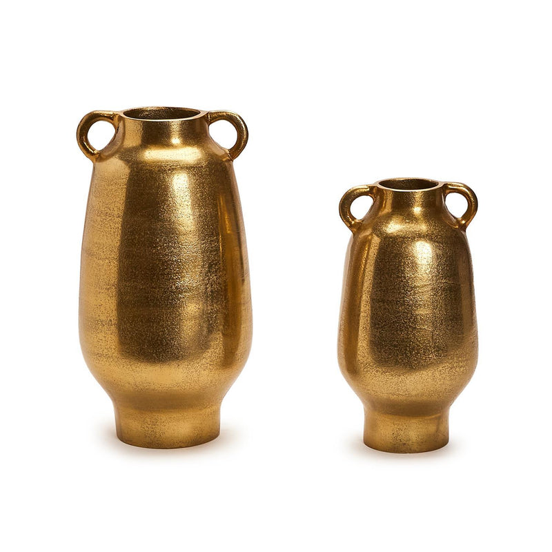 SET DE 2 JARRONES DECORATIVOS -DORADO