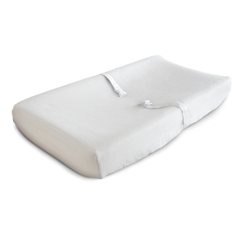 FUNDA PARA CAMBIADOR DE MUSELINA EXTRA SUAVE  BLANCO