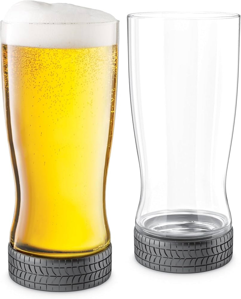 2 PZ DE VASOS PARA CERVEZA (NEUMATICOS) 25 oz