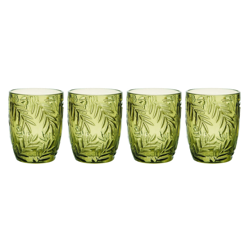 SET DE 4 VASOS VILLA PALM DE 10OZ - VERDE