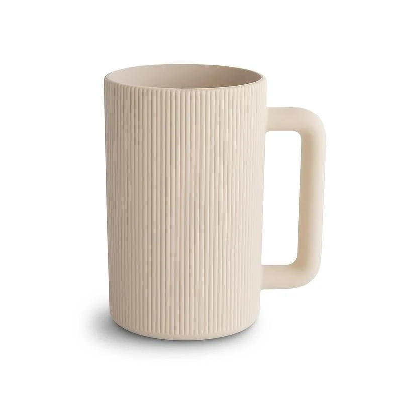 TAZA DE ENJUAGUE DE BAÑO PARA BEBE SILICONA - ARENA