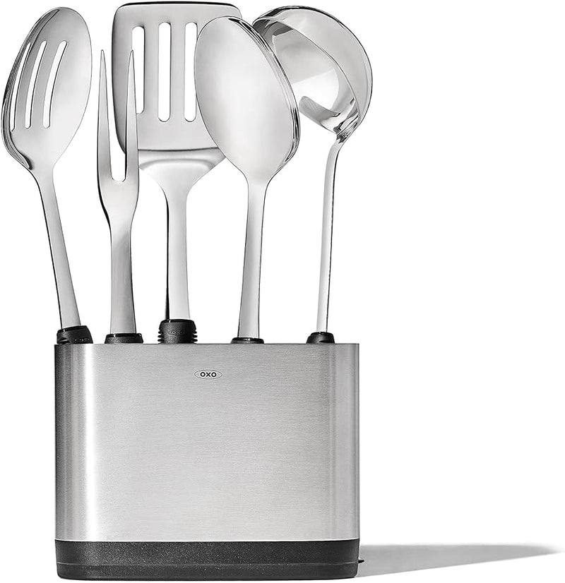 SET DE 6 UTENCILIOS D/COCINA DE ACERO INOXIDABLE