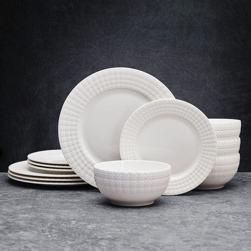 SET DE VAJILLA DE 12 PC - BLANCO