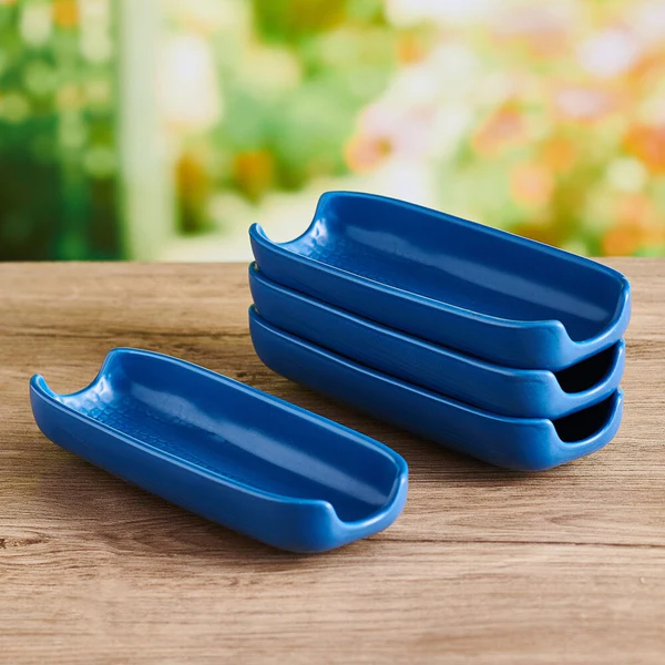 SET DE 4 PLATO PARA MAIZ - AZUL