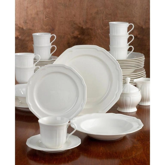 SET DE VAJILLA ANTIGUO DE 40PC - C/BLANCO