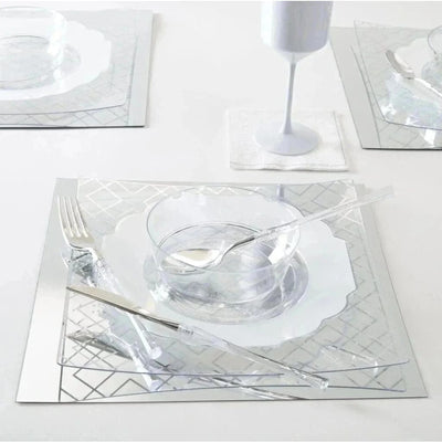 SET DE PLATOS DECORATIVO 10.5''-BLANCO