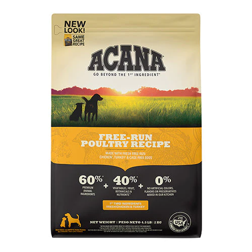 ACANA FREE-RUN POULTRY ALIMENTO PARA PERRO 4.5 LBS