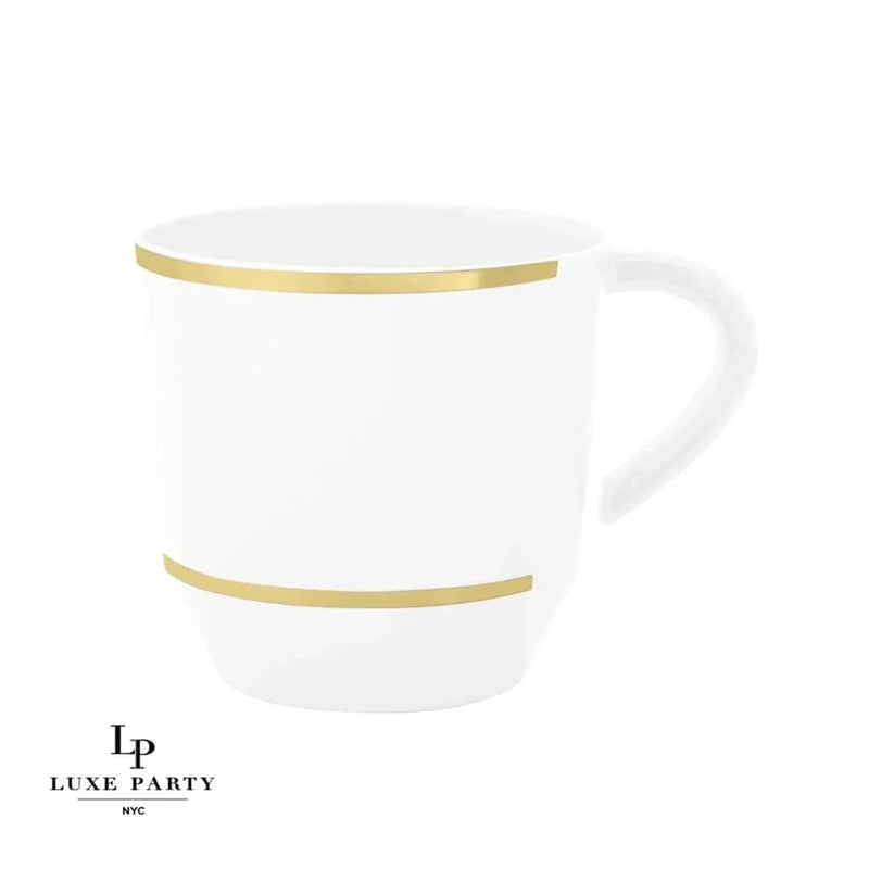 SET DE TAZAS DE TE 12.5OZ - BLANCO/DORADO