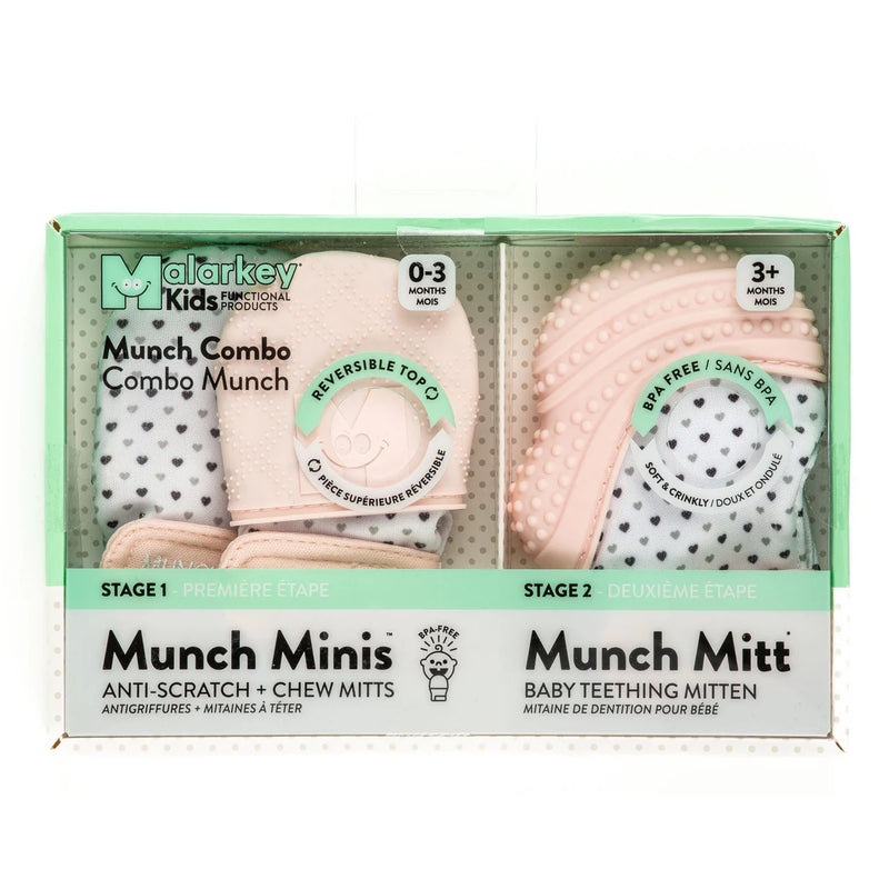 COMBO MUNCH MINIS - CORAZONES ROSAS